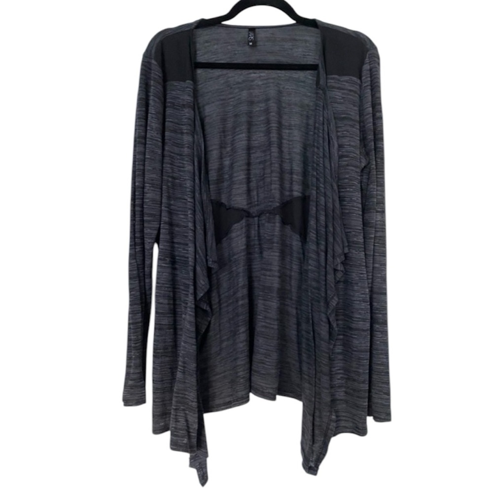 Dark gray / black open cardigan